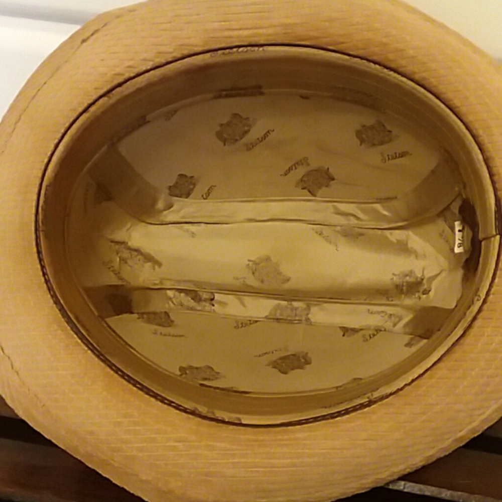 Vintage Stetson Tan Corduroy Fedora with Feathers - Picture 6 of 8